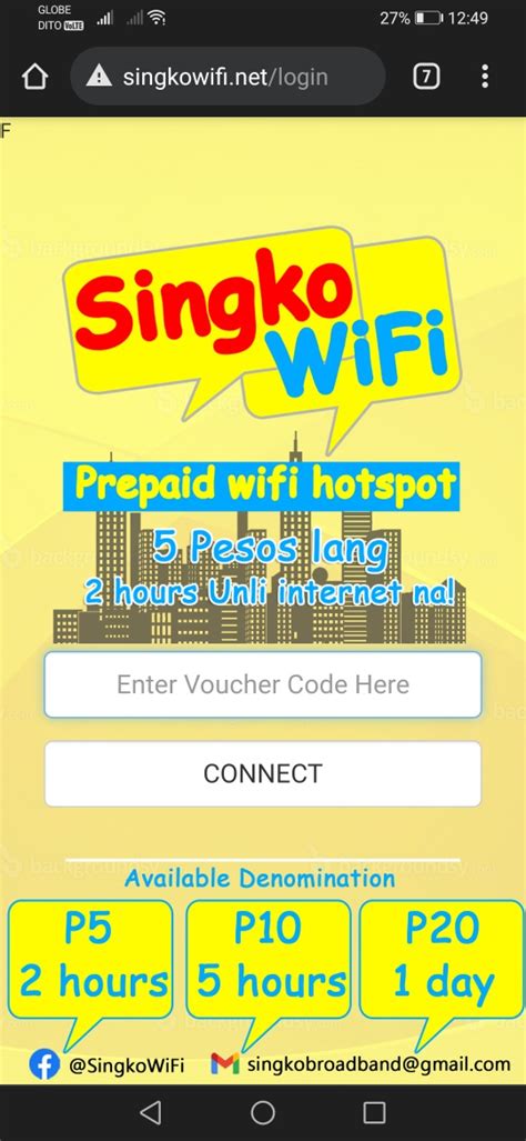 SingkoWifi Hotspot .